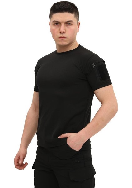 Yakasız Kısa Kol Tactical T-Shirt - Tişört fiyatları