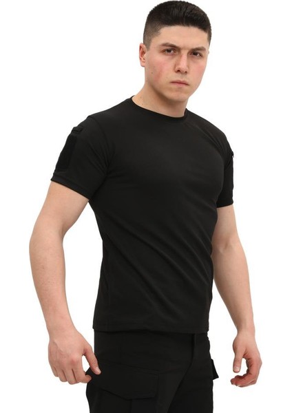 Yakasız Kısa Kol Tactical T-Shirt - Tişört fırsatları