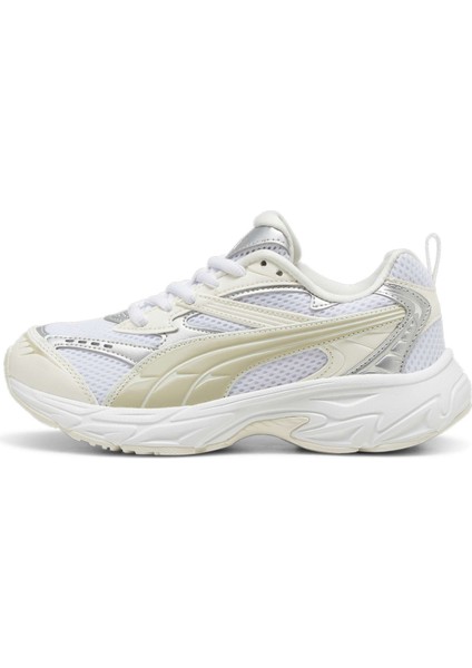 Kadın Puma White-Warm White Puma Morphic Metallic Wns Beyaz Kadın Günlük Spor Ayakkabı
