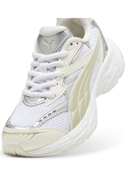 Kadın Puma White-Warm White Puma Morphic Metallic Wns Beyaz Kadın Günlük Spor Ayakkabı
