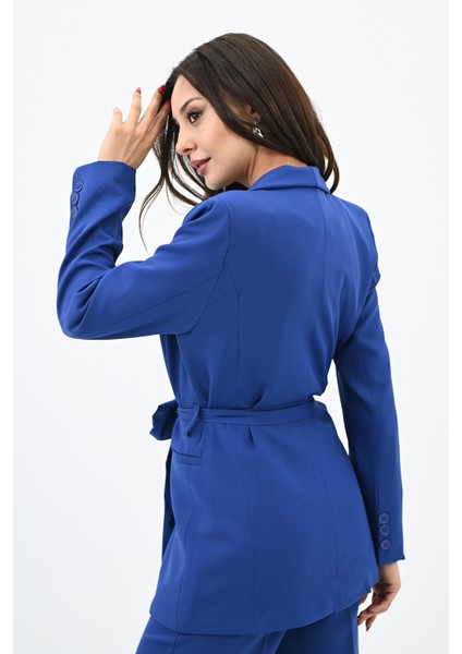 Kadın Kuşaklı Ceket Pantolon Takım 9004-24 fırsatları
