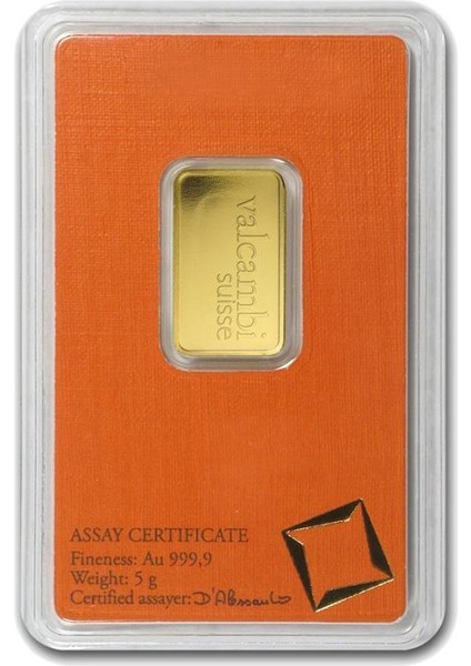 5 Gram Orange Bar Altın (999.9) 24 Ayar Külçe Altın