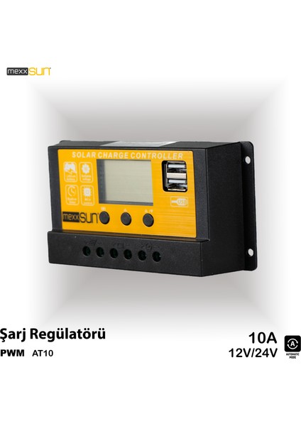Mexxsun® Pwm 10A 12/24V (AT10) Şarj Kontrol Cihazı EA6362477