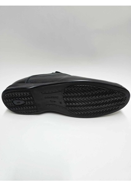 Deri Büyük Numara (45,46,....) Siyah Bağcıksız Erkek Ayakkabı C-89135 fırsatları