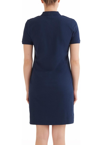 CS0378_466 Csc Basic Polo Dress Lacivert Kadın Kısa Kollu Elbise fiyatları