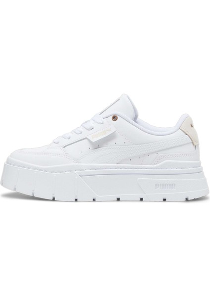 Kadın Puma White-Rosebay Puma Mayze Stack Soft Wns Beyaz Kadın Günlük Spor Ayakkabı