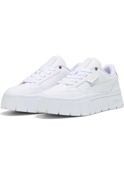 Kadın Puma White-Rosebay Puma Mayze Stack Soft Wns Beyaz Kadın Günlük Spor Ayakkabı