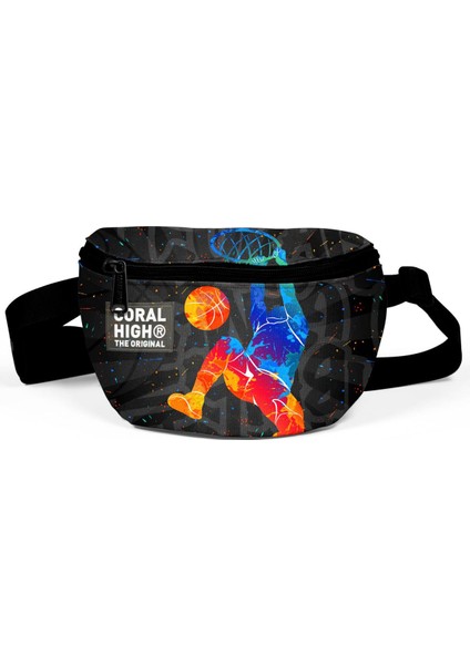 Gri Basketbol Desenli Bel Çantası 11551