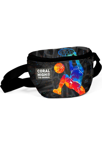 Gri Basketbol Desenli Bel Çantası 11551
