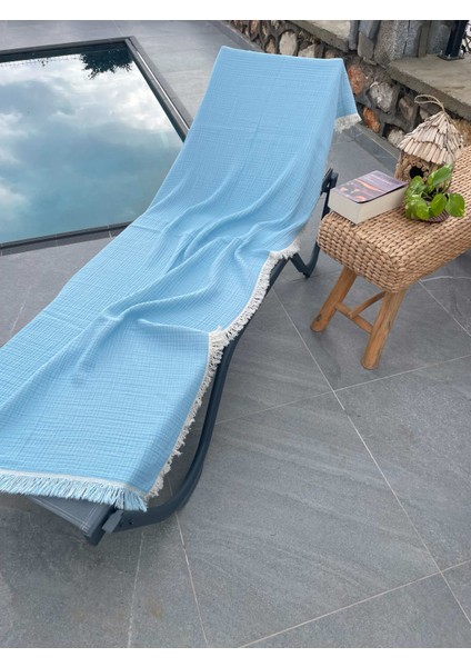 %100 Organik 4 Katlı Müslin Peştamal-Banyo Havlusu-Plaj Havlusu 90*200CM
