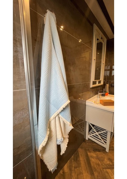 %100 Organik 4 Katlı Müslin Peştamal-Banyo Havlusu-Plaj Havlusu 90*200CM