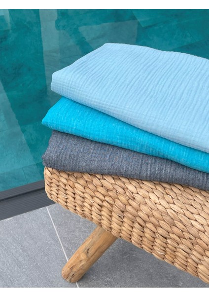 %100 Organik 4 Katlı Müslin Peştamal-Banyo Havlusu-Plaj Havlusu 90*200CM