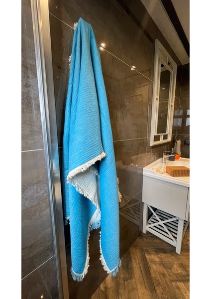 %100 Organik 4 Katlı Müslin Peştamal-Banyo Havlusu-Plaj Havlusu 90*200CM