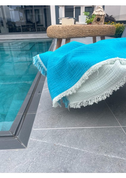 %100 Organik 4 Katlı Müslin Peştamal-Banyo Havlusu-Plaj Havlusu 90*200CM