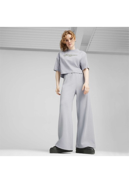 Kadın Gray Fog Puma Classıcs+ Oversized Tee Gri Kadın T-Shirt fiyatları