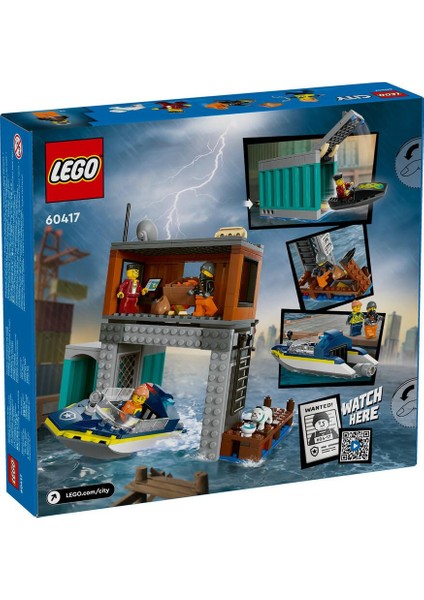 City 60417 Police Speedboat And Crooks' Hideout