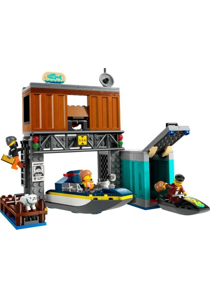 City 60417 Police Speedboat And Crooks' Hideout