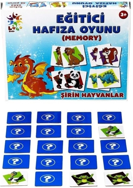 Laço Puzzle LC022 Eğitici Hafıza Oyunu Şirin Hayvanlar