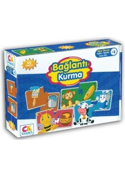 Eğitici Oyun Bağlantı Kurma Puzzle 40 Parça