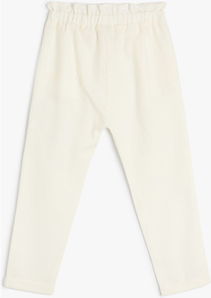 Fiyonklu Pantolon Cep Detaylı Beli Lastikli fiyatları