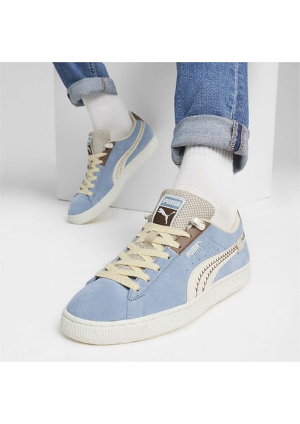 Erkek Zen Blue-Brown Mushroom Puma Suede Expedition Mavi Erkek Günlük Spor Ayakkabı