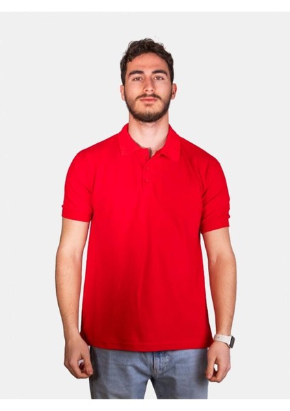 Unisex Standart Kesim Polo Yaka Kısa Kollu Lakost Tişört