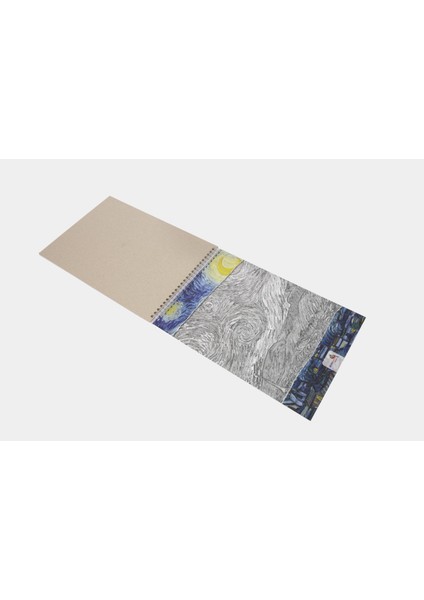 The Starry Night, Van Gogh 1889, A5 Eskiz Defter I, Çizgisiz, 100 Sayfa, 100 Gram, Beyaz Renk