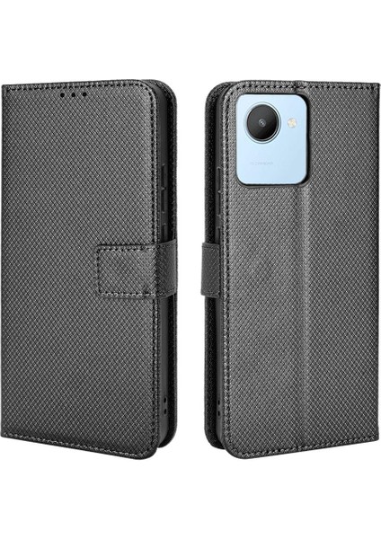 Realme C30 4g Manyetik Cüzdan Kapak Için Kılıf Kickstand Kart Tutucu (Yurt Dışından)