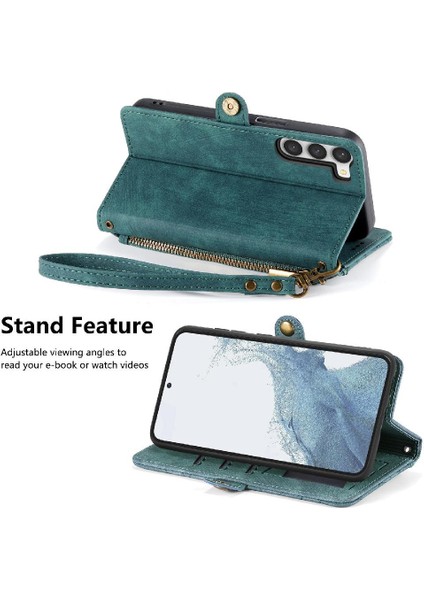 Samsung Galaxy S23 Basit Iş Deri Kılıf Için Flip Case Cüzdan Flip (Yurt Dışından)