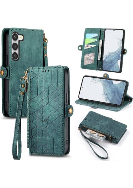 Samsung Galaxy S23 Basit Iş Deri Kılıf Için Flip Case Cüzdan Flip (Yurt Dışından)