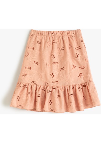 Fistolu Etek Beli Lastikli Fırfır Detaylı