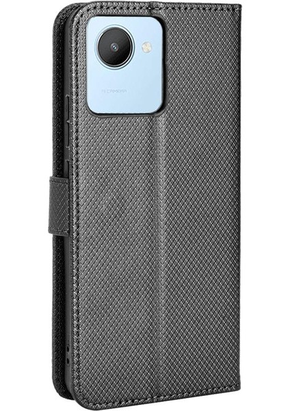 Realme C30 4g Manyetik Cüzdan Kapak Için Kılıf Kickstand Kart Tutucu (Yurt Dışından)