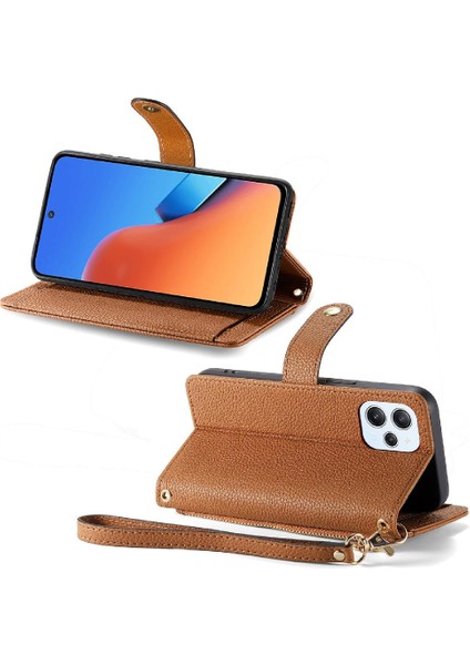 Redmi 12 Için Kılıf Deri Kılıf Kordon Fermuar Aşk Cüzdan (Yurt Dışından)