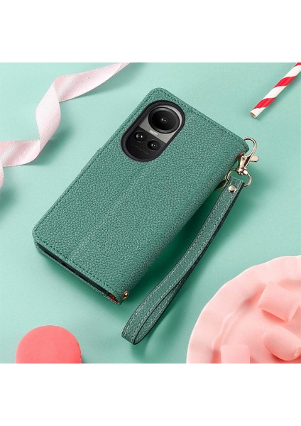 Oppo Oppo 10 Kordon Deri Çanta Aşk Fermuar Cüzdan Için Kılıf (Yurt Dışından)
