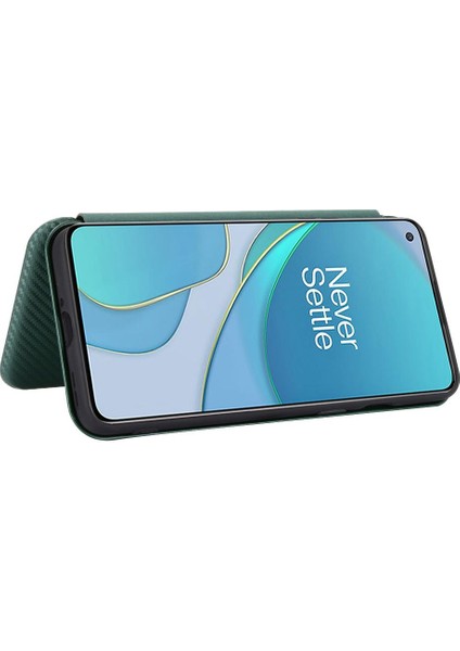 Oneplus 8t Için Kılıf Tam Koruma Deri Folio Flip Case Kart Karbon (Yurt Dışından) modelleri