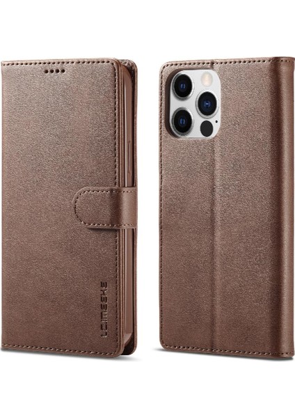 Iphone 13 Için Kılıf Pro Max Kart Yuvaları Cüzdan Tutucu ile Buzağı Doku (Yurt Dışından)
