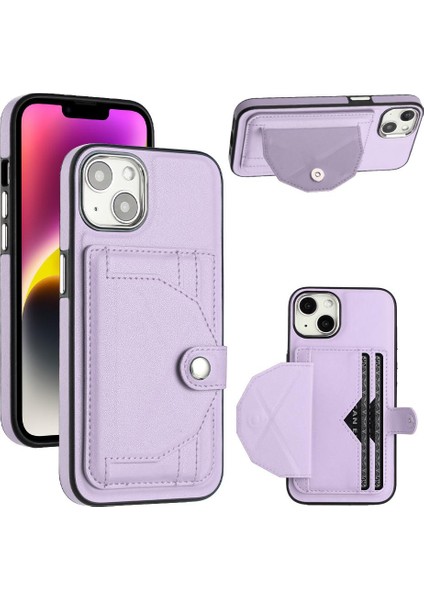 IPhone 15 Için Kılıf Artı Kart Tutucu Kickstand Koruyucu Kapak Premium Pu (Yurt Dışından)