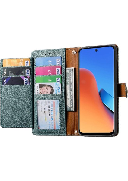 Redmi 12 Için Kılıf Deri Kılıf Kordon Fermuar Aşk Cüzdan (Yurt Dışından)