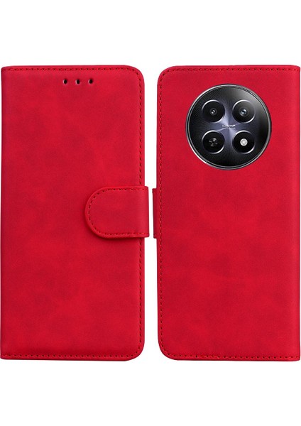 Realme 12 5g Için Flip Case Standı Tutucu Premium Pu Deri Manyetik Kart (Yurt Dışından)