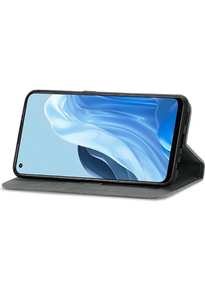 Oppo Oppo 7 5g Için Basit Iş Kordon Cüzdan Deri Kılıf (Yurt Dışından)