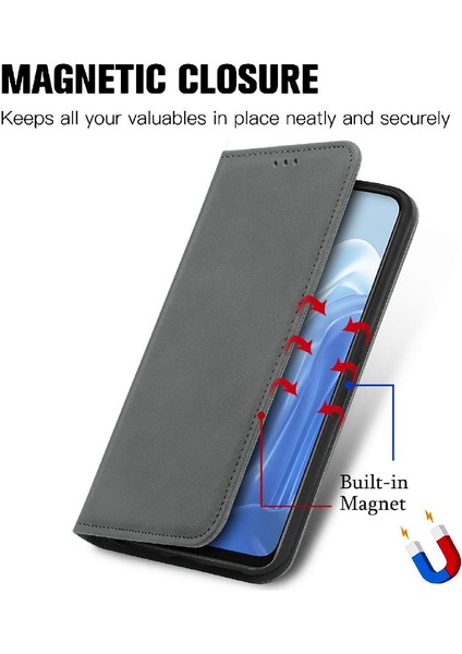 Oppo Oppo 7 5g Için Basit Iş Kordon Cüzdan Deri Kılıf (Yurt Dışından)