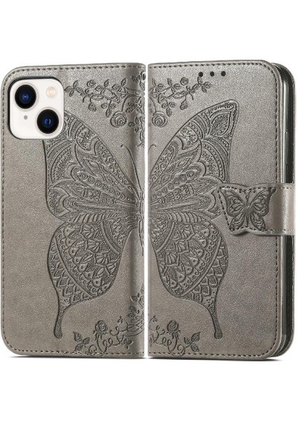 IPhone 15 Için Kılıf Artı Kelebek Cüzdan Çok Renkli Iş Kanat (Yurt Dışından)