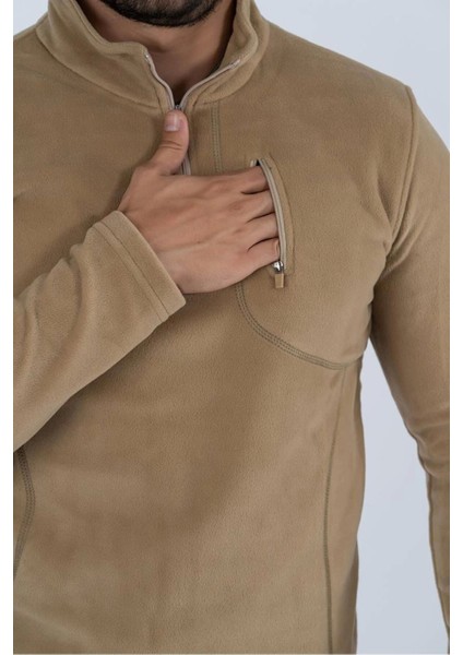 Yarım Fermuar Tactical Polar Combat Orjinal Bej - 903 fırsatları
