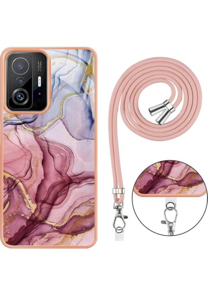 Xiaomi 11T/11T Pro Yumuşak Tpu Tampon Kapak Mermer Ayrılabilir Kayış (Yurt Dışından)