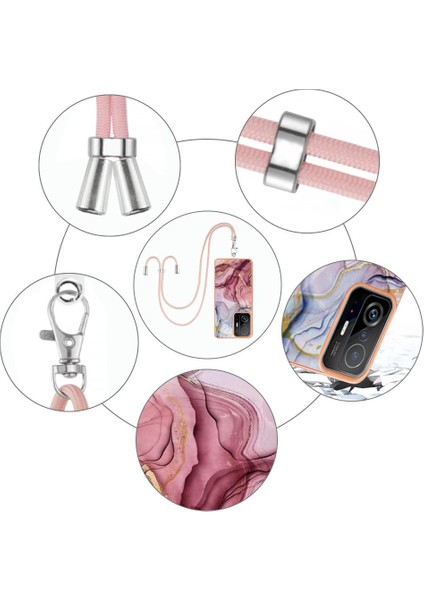 Xiaomi 11T/11T Pro Yumuşak Tpu Tampon Kapak Mermer Ayrılabilir Kayış (Yurt Dışından)