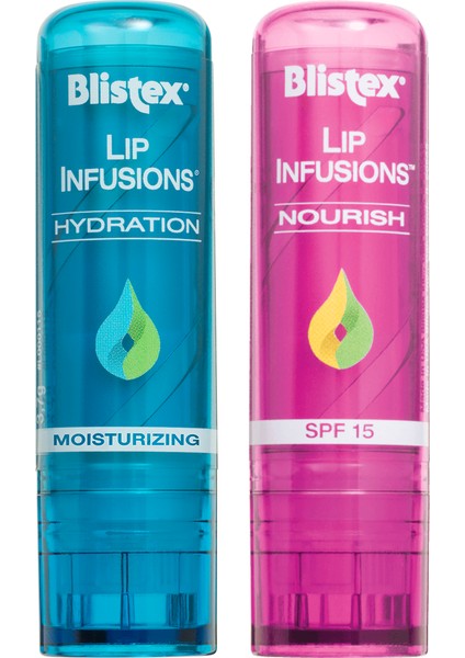 Uzun Süreli Nemlendirici Dudak Bakımı Lip Infusions Hydration+Lip Infusions Nourish