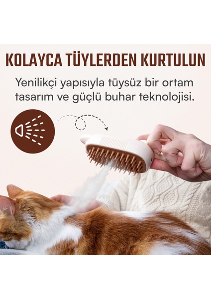 Buharlı Kedi Köpek Tarağı