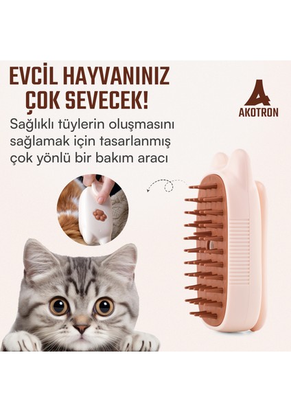 Buharlı Kedi Köpek Tarağı