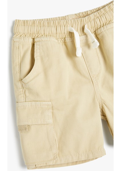 Şort Cepli Beli Bağlamalı Pamuklu modelleri