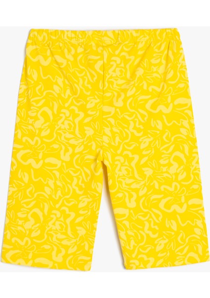 Kısa Tayt Batik Desenli Beli Lastikli Pamuklu fiyatları